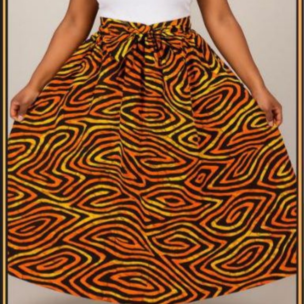 Elastic Waist Maxi Skirt
